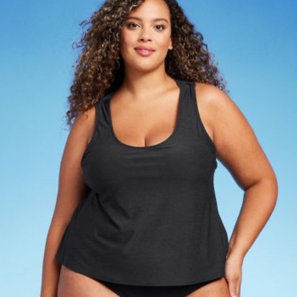Kona Sol Other - NWT Women’s Kona Sol Black Tie Back Tankini Swim Top. Size L